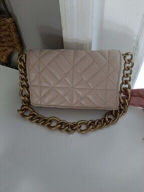 ZARA Small Quilted Flap Shoulder-Bag